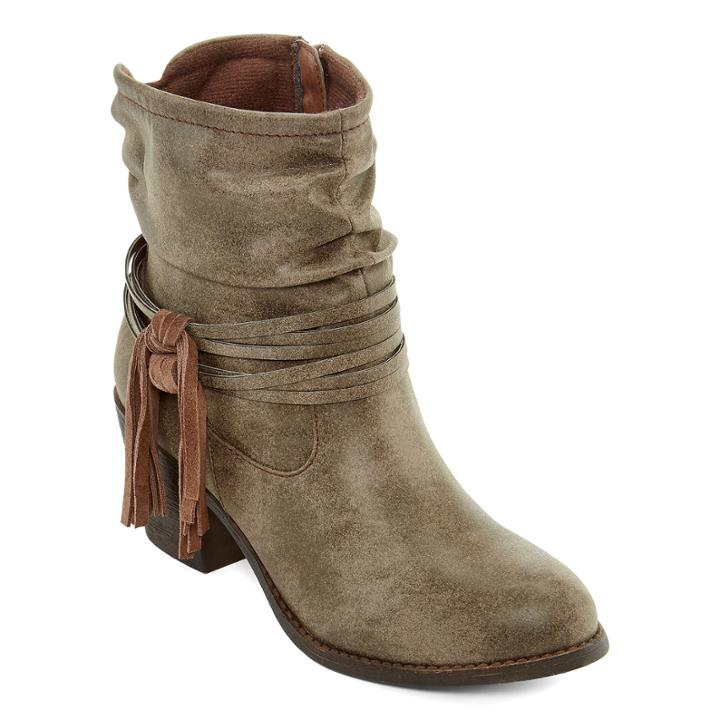 Pop Jive Fringe Ankle Booties