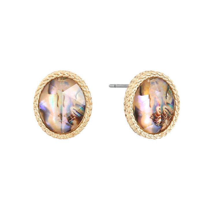 Liz Claiborne 13mm Oval Stud Earrings