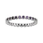 Personally Stackable Genuine Amethyst Sterling Silver Ring
