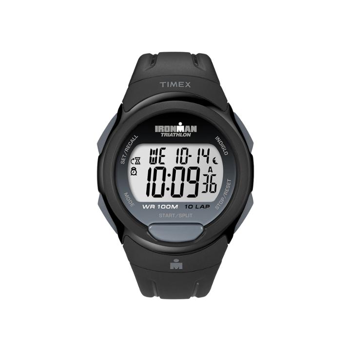 Timex Mens Black Resin Strap 10-lap Watch T5k6089j