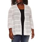 St. John's Bay 3/4 Sleeve Cardigan-plus