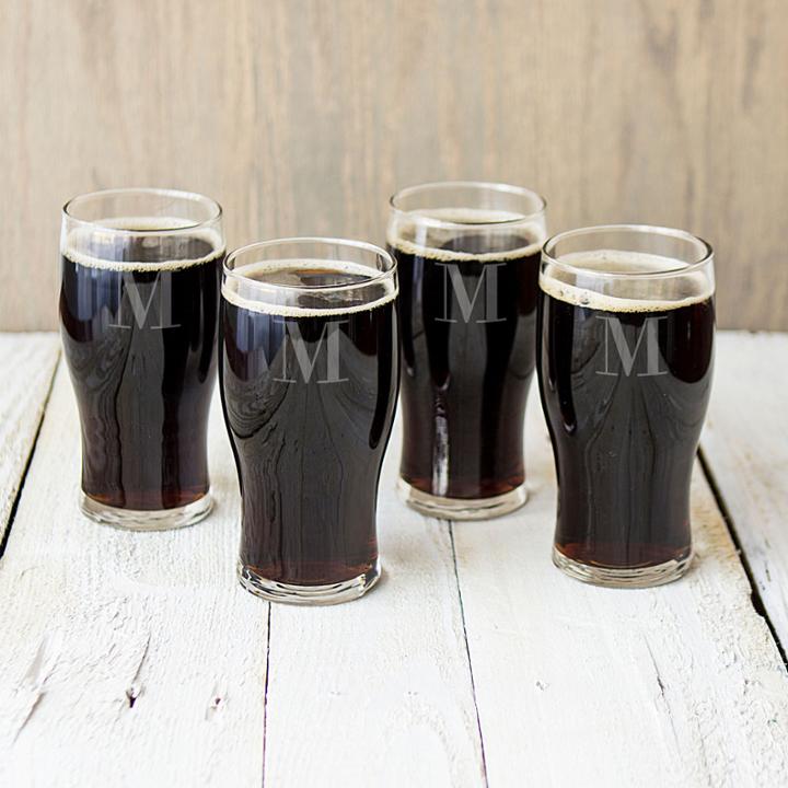 Cathy's Concepts Personalized Pilsner Glasses 4-pc. Beer Glass Set