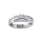 1/5 Ct. T.w. Diamond Sterling Silver Bridal Ring Set