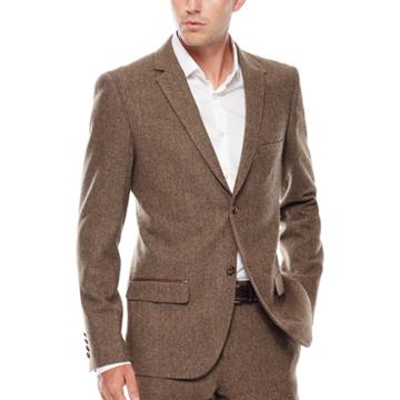 Wd. Ny Brown Twill Suit Jacket - Slim Fit