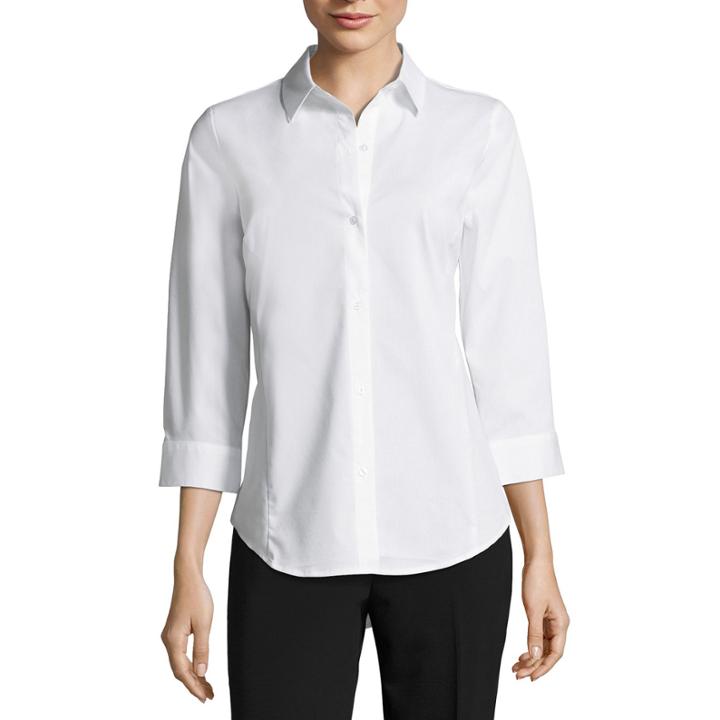 Liz Claiborne 3/4 Sleeve Button Down- Talls