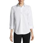 Liz Claiborne 3/4 Sleeve Button Down- Talls