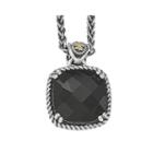 Shey Couture Genuine Onyx Sterling Silver Pendant Necklace
