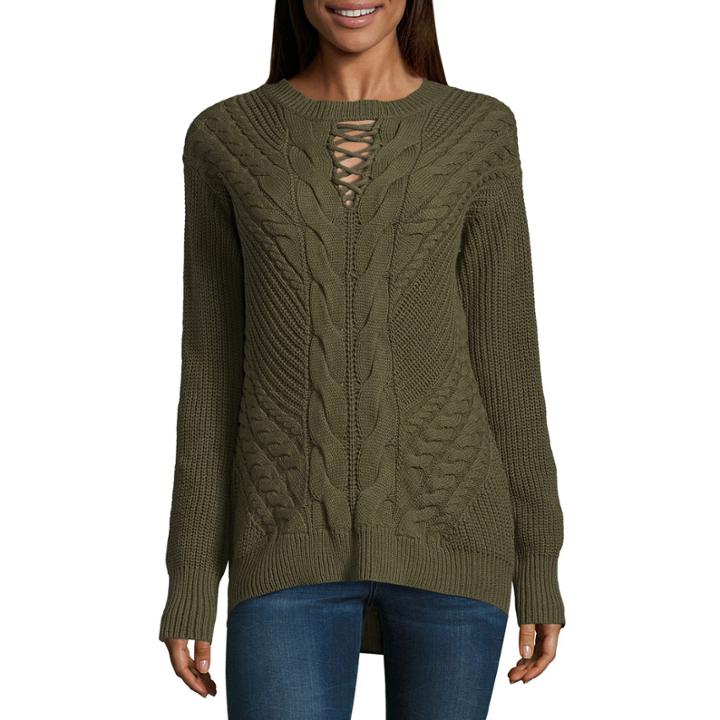 Ana Cable Keyhole Sweater- Talls