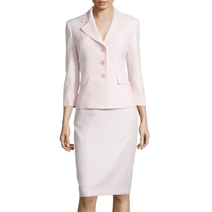 Le Suit Long-sleeve Tweed Skirt Suit Set