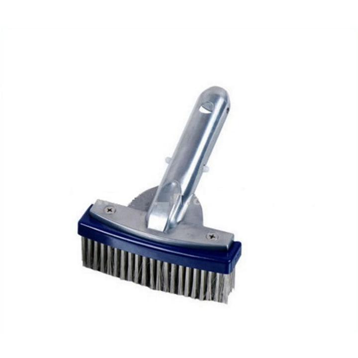5.5 Stainless Steel Algae Swimming Pool Brush With Aluminum Handle Connector