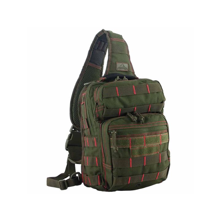 Red Rock Outdoor Gear Rover Sling Pack - Olive Drab W/red Stitching