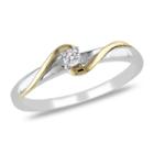 Womens Diamond Accent Genuine Diamond White Solitaire Ring