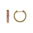 Limited Quantities Lead Glass-filled Ruby Hoop Earrings