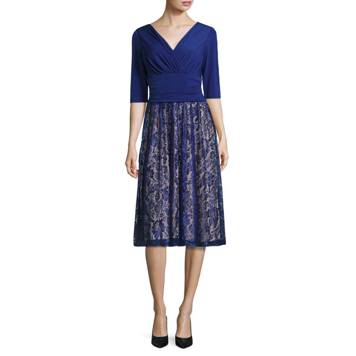 Melrose 3/4 Sleeve Lace Fit & Flare Dress