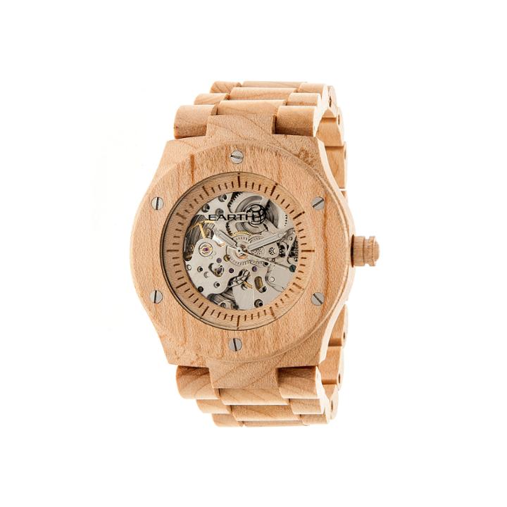 Earth Wood Grand Mesa Automatic Khaki Bracelet Watch Ethew3101