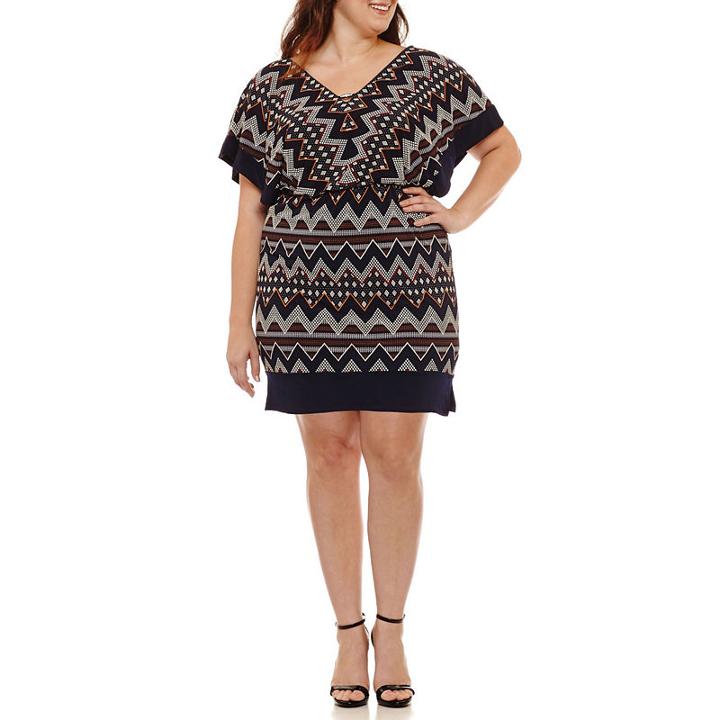 Melrose 3/4 Sleeve Blouson Dress - Plus