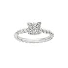 Diamond-accent Sterling Silver Stackable Angel Ring