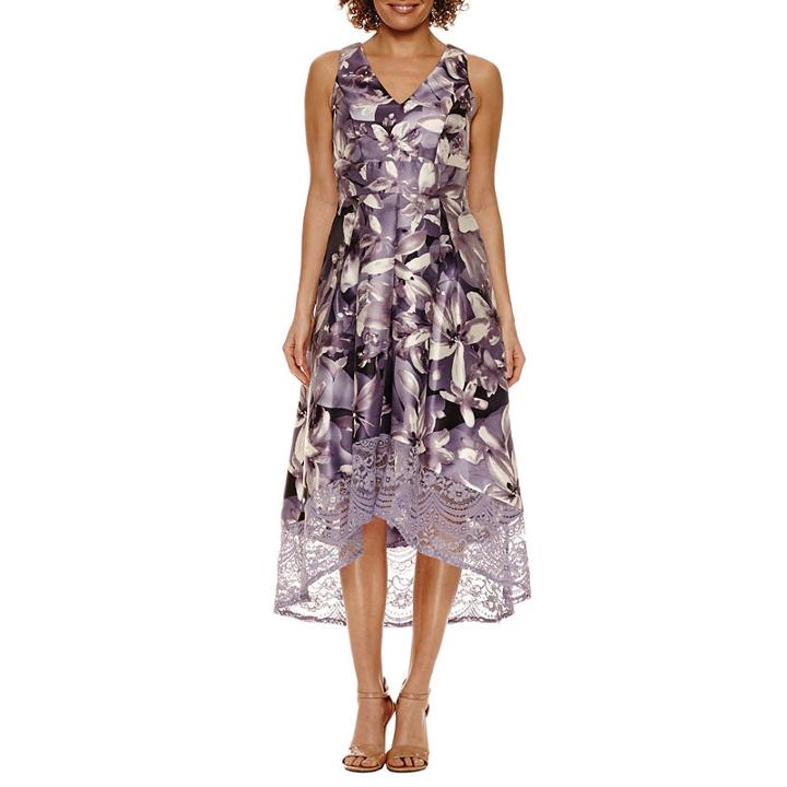 Melrose Sleeveless Fit & Flare Dress-petite