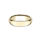Mens 14k Yellow Gold 5mm High Dome Comfort-fit Wedding Band