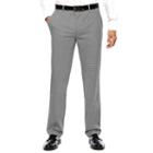 Jf J. Ferrar Black White Chevron Slim-fit Flat-front Pants