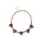 Mixit&trade; Purple Stone Statement Necklace