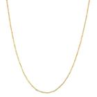 Made In Italy 24k Gold Over Silver Sterling Silver Solid Bead 18 Inch Chain Necklace