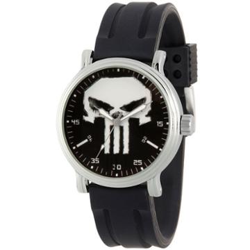 Punisher Mens Black Strap Watch-wma000263
