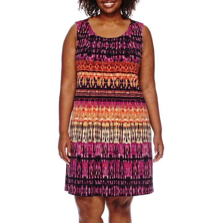 Rn Studio By Ronni Nicole Sleeveless Pleated Dress - Plus