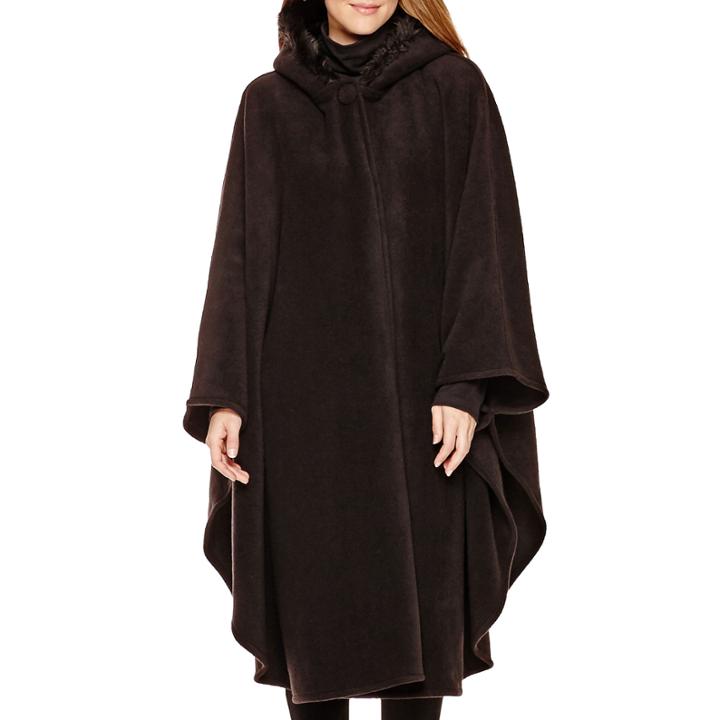 Mixit&trade; Faux-fur Hood Fleece Wrap
