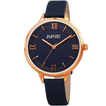 August Steiner Womens Blue Strap Watch-as-8263bu