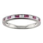 Womens 1/2 Ct. T.w. Red Ruby 14k Gold Wedding Band