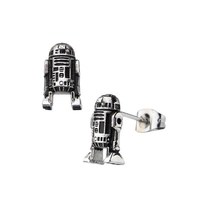 Star Wars Stainless Steel R2-d2 Stud Earrings