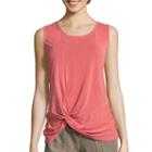 Liz Claiborne Knot-hem Tank Top - Tall