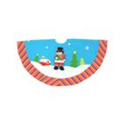 48 Sky Blue Winter Wonderland Snowman Christmas Tree Skirt
