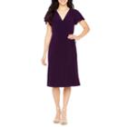 Emma And Michele Short Sleeve Wrap Dress