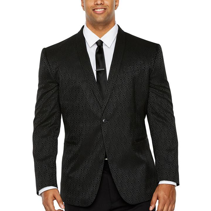 Jf J.ferrar Floral Tuxedo Jacket - Big And Tall