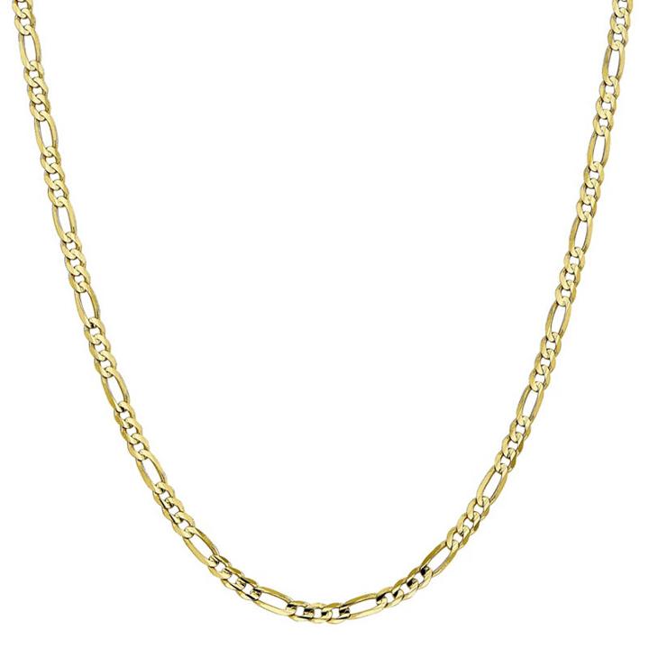 10k Gold Solid Figaro 16 Inch Chain Necklace