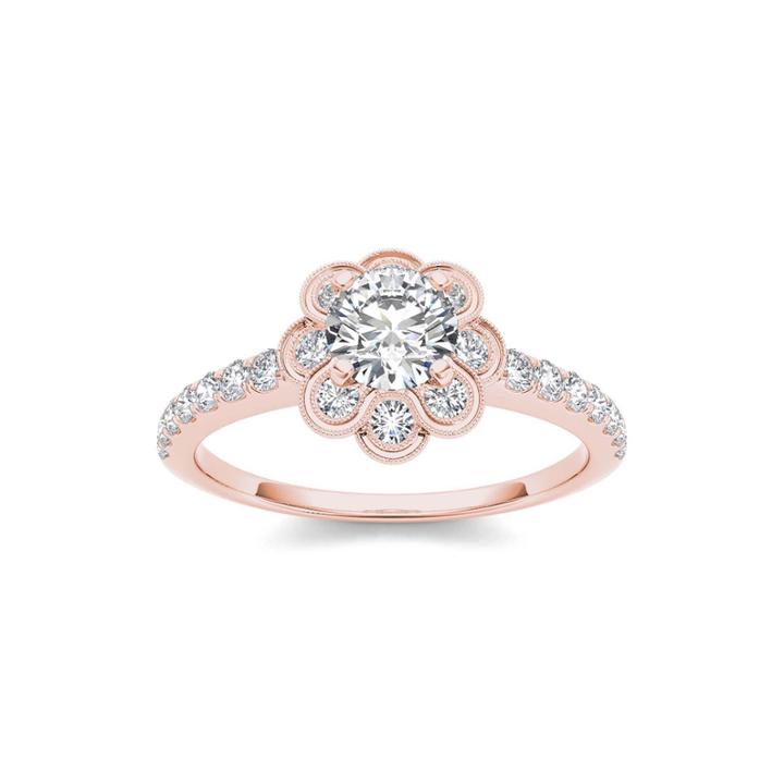 1 1/4 Ct. T.w. Diamond 14k Rose Gold Engagement Ring