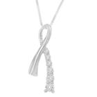 Womens 1/4 Ct. T.w. White Diamond 14k White Gold Pendant Necklace