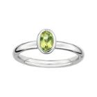 Personally Stackable Oval Genuine Peridot Ring
