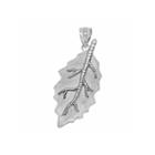 Sterling Silver Leaf Charm Pendant
