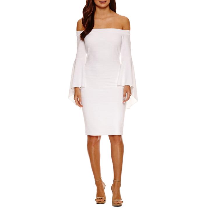 Bisou Bisou Smocked Off The Shoulder Bodycon Dress