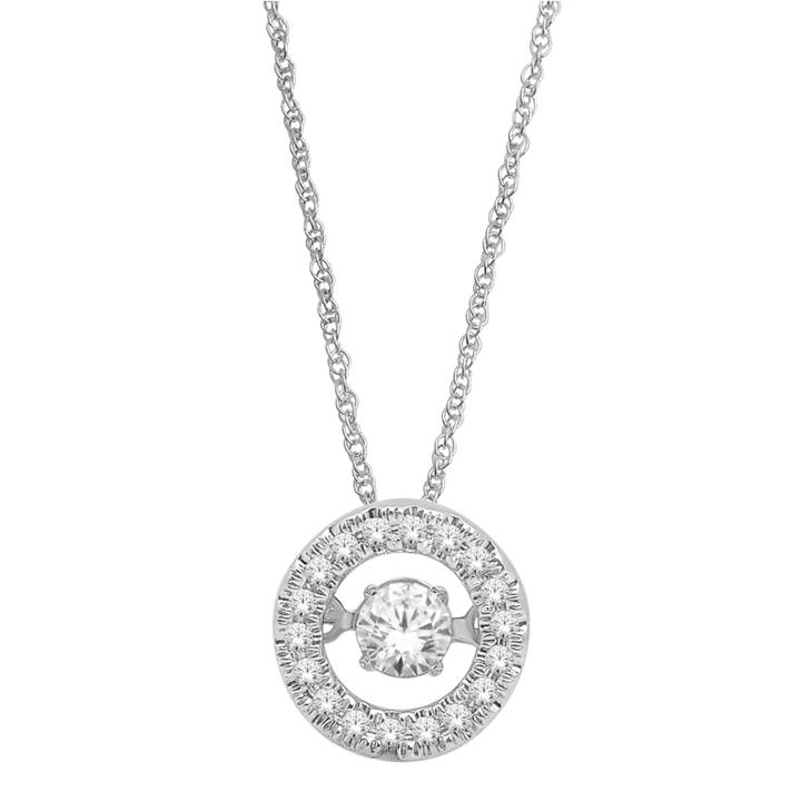 Love In Motion Ct. T.w. Round Diamond Pendant Necklace
