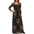 24/7 Comfort Apparel Twilight Terrazzo Maxi Dress