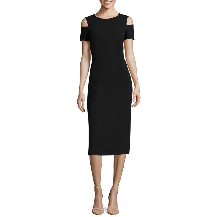 Ronni Nicole Cold Shoulder Short Sleeve Sheath Dress