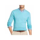 Izod V Neck Long Sleeve Cotton Blend Pullover Sweater