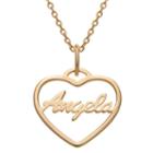 Personalized Womens 14k Gold Over Silver Pendant Necklace