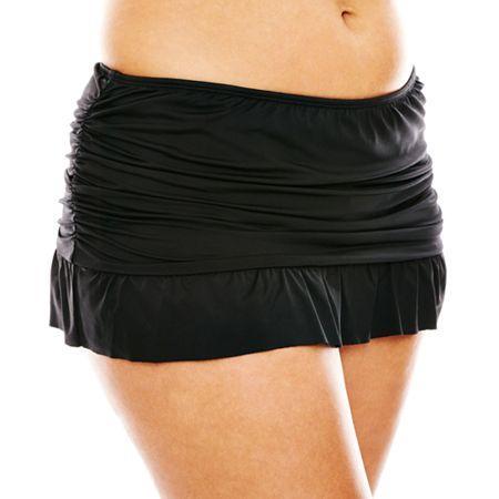 A.n.a Solid Skirted Swim Bottoms - Plus