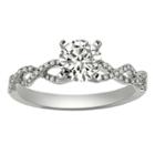Womens 1/2 Ct. T.w. Round White Diamond Platinum Engagement Ring