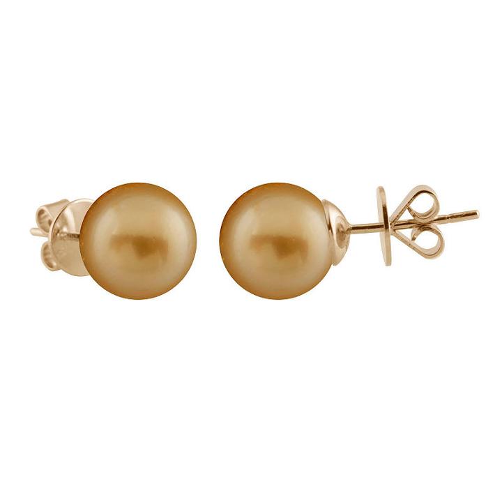 Splendid Pearls Pearl 14k Gold 10mm Stud Earrings